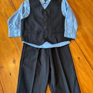 Kids Blue and Black Pinstripe Matching Set